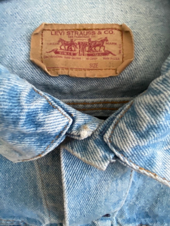 Vintage Levi's 4 Pocket Customized Demon Skull Je… - image 6