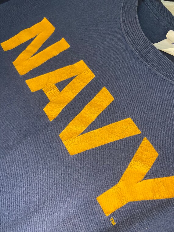 Vintage Navy Graphic T-Shirt - image 5