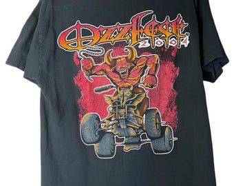 Perfectly Distressed Vintage Ozzfest 2003 Tour Shirt With Marilyn