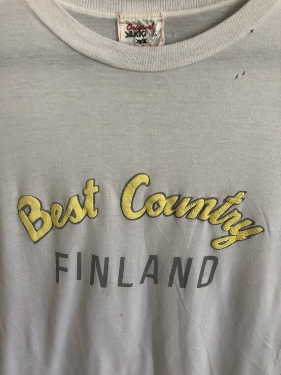 Vintage 1980's "Best Country Finland" Single Stit… - image 2