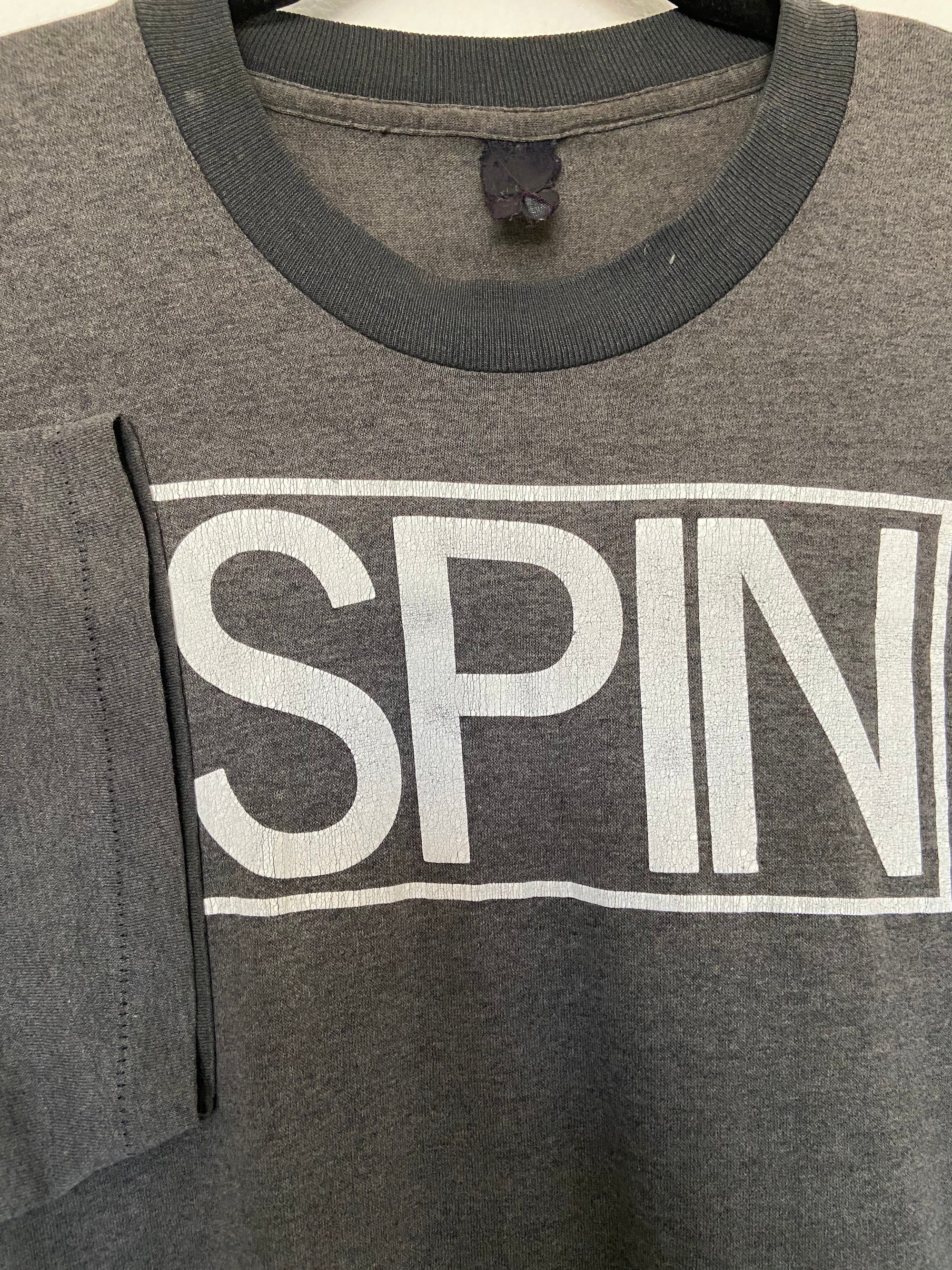 90s ビンテージ　SPIN MAGAZINE Tシャツ スピン　XL ブラック Vintage 1990's Spin Magazine T-shirt - Etsy