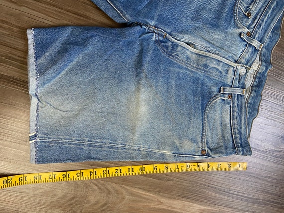 Vintage Levi's 501 Redlines Cut Off Cuffed Denim … - image 9