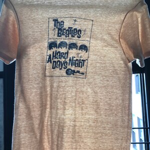 Vintage Single Stitch "Hard Days Night" Beatles Movie T-Shirt ('64) image 8