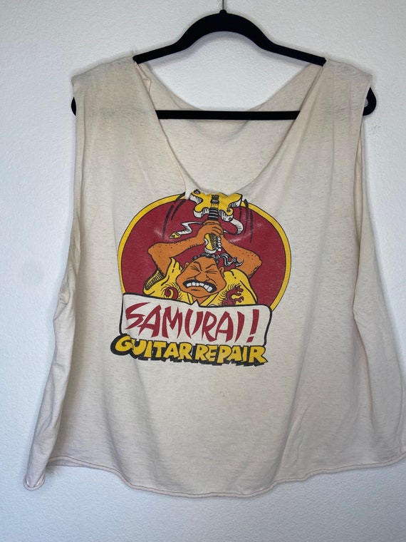 Vintage 1980's Samurai Guitar Repair Sleeveless Cu