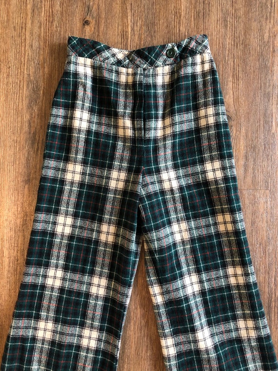 Vintage 1970's JH Collectibles Plaid Bell Bottom … - image 2