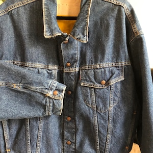 Rare Vintage 1980&#39;s Levi&#39;s Reversible Hudson’s Bay Blanket Lined Two-Sided 5 Pocket Jean Jacket