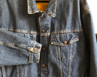 RARE 1980's Levi's x Hudson Bay Reversible Blanket Lined Jean Jacket