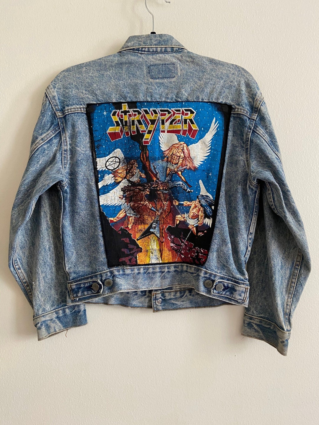 Vintage Levi's 4 Pocket Custom Stryper Patch Denim Jean Vintage Levi's 4 Pocket Custom Stryper Patch Denim Jean