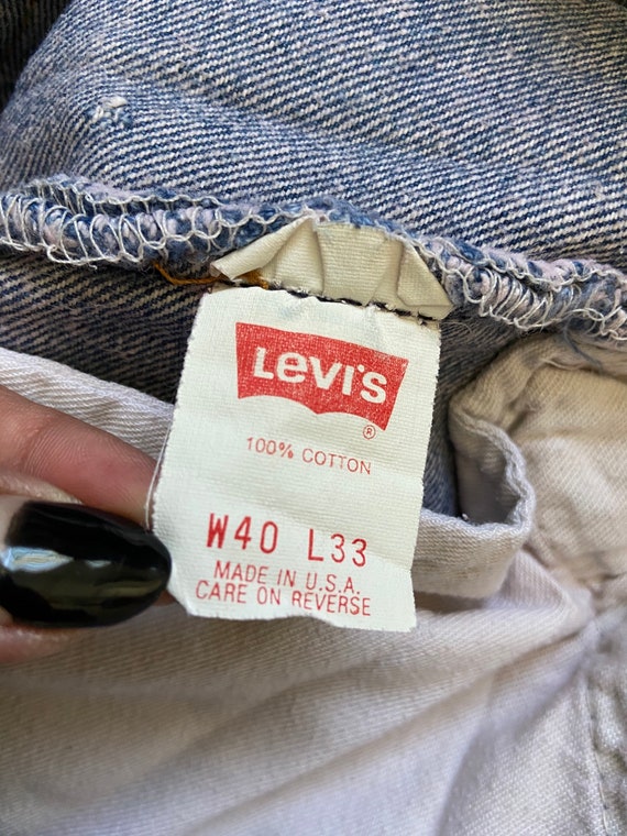 Vintage Levi's 501 Holy Distressed Denim Jeans - image 4