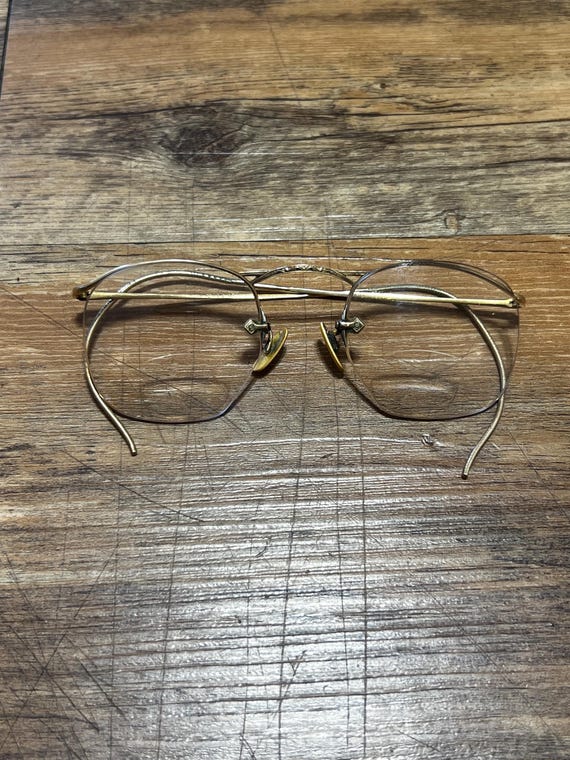 RARE Antique Vintage American Optical 12K GF Gold Wire Frame  display picture 1