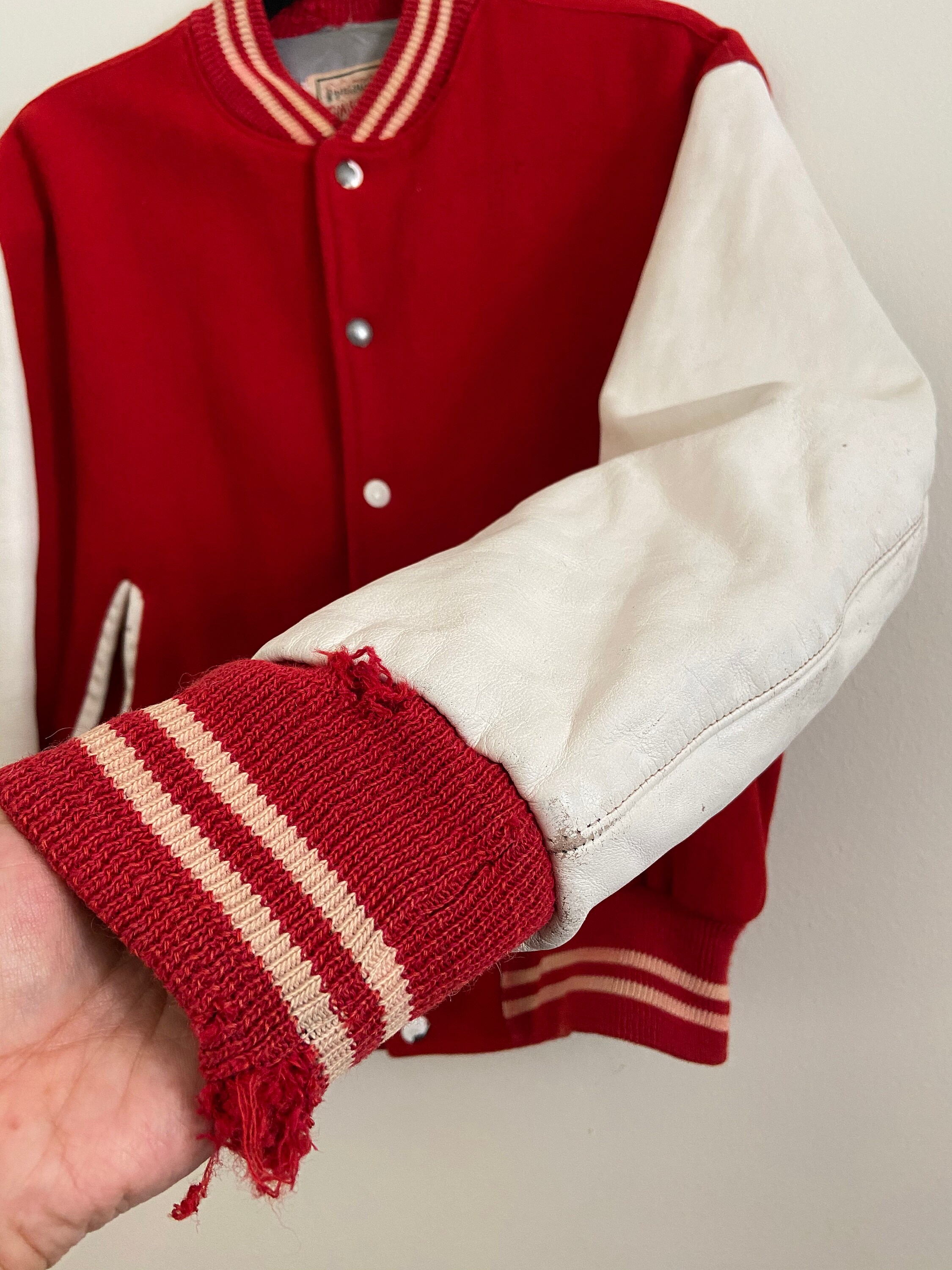 【Brill Bros varsity jacket 38 size】 Vintage 1940's-1950's Timberline by Brill Bros Leather