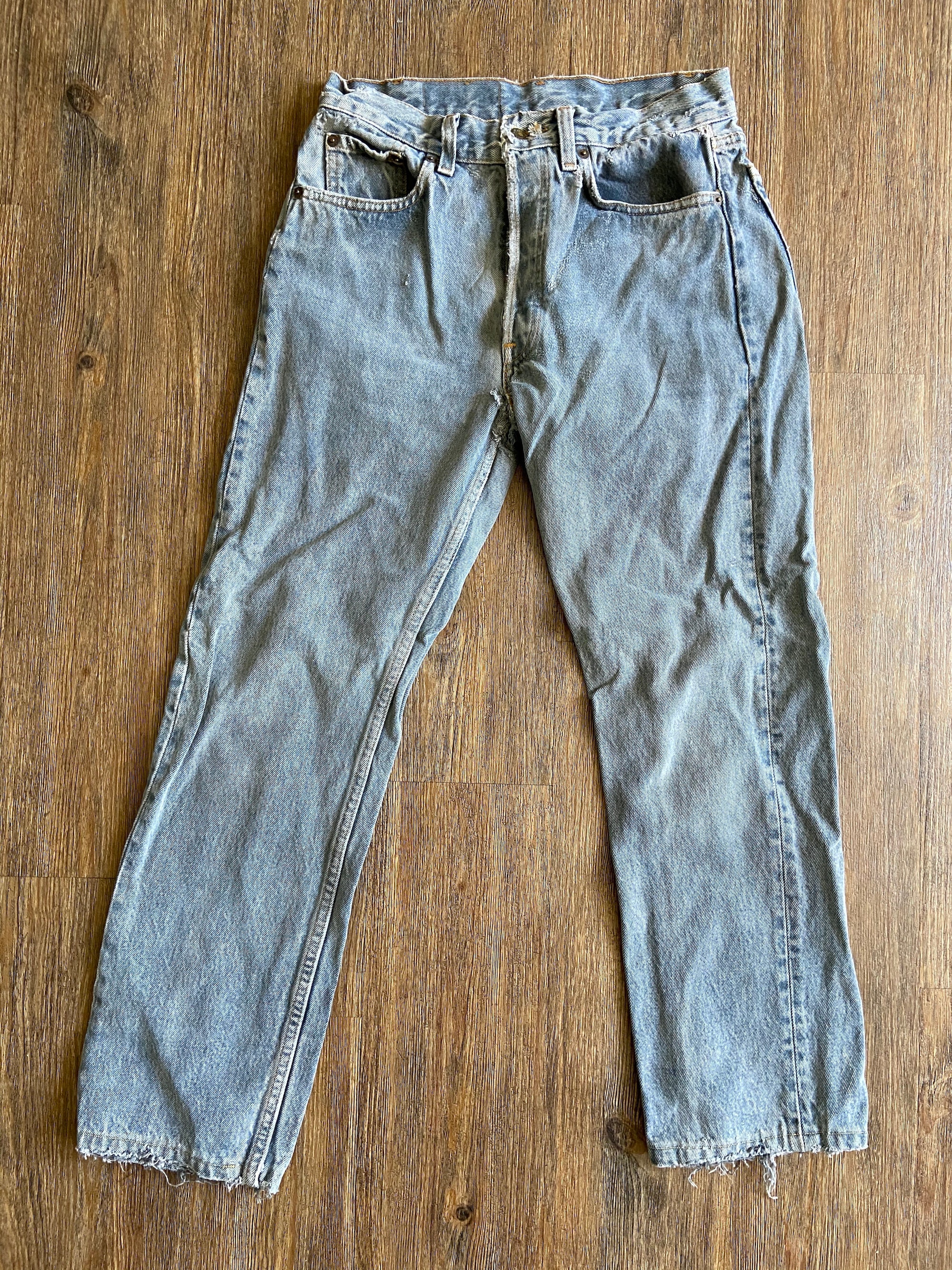 Vintage Levi's Holy Crotch Button Fly Denim Blue Jeans - Etsy