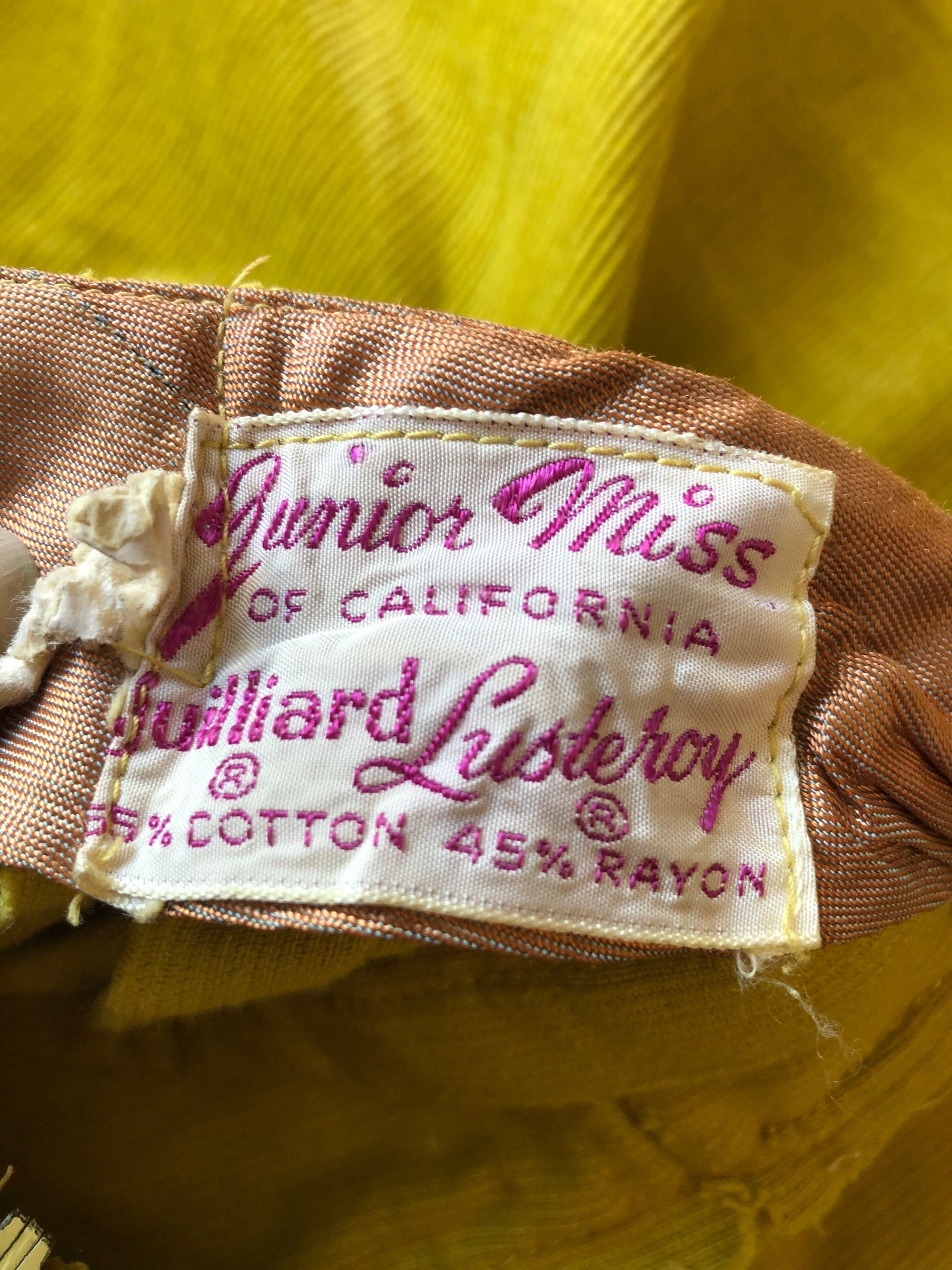 Vintage 1950's Junior Miss of California Juilliard - Etsy