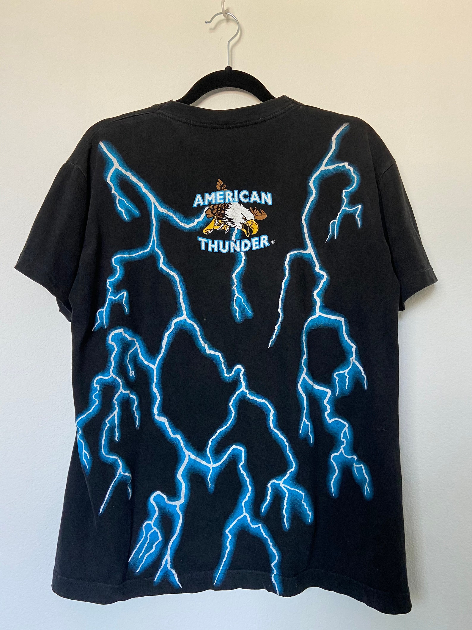 Vintage American Thunder All Over Print Graphic T-shirt - Etsy