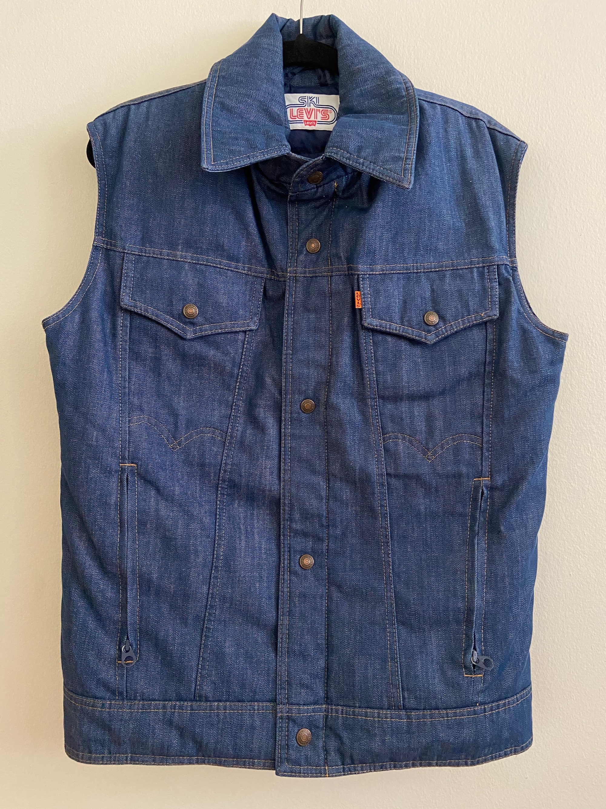 Buy Vintage 1970's Ski Levi's Insulated Denim Vest Online in India - Etsy