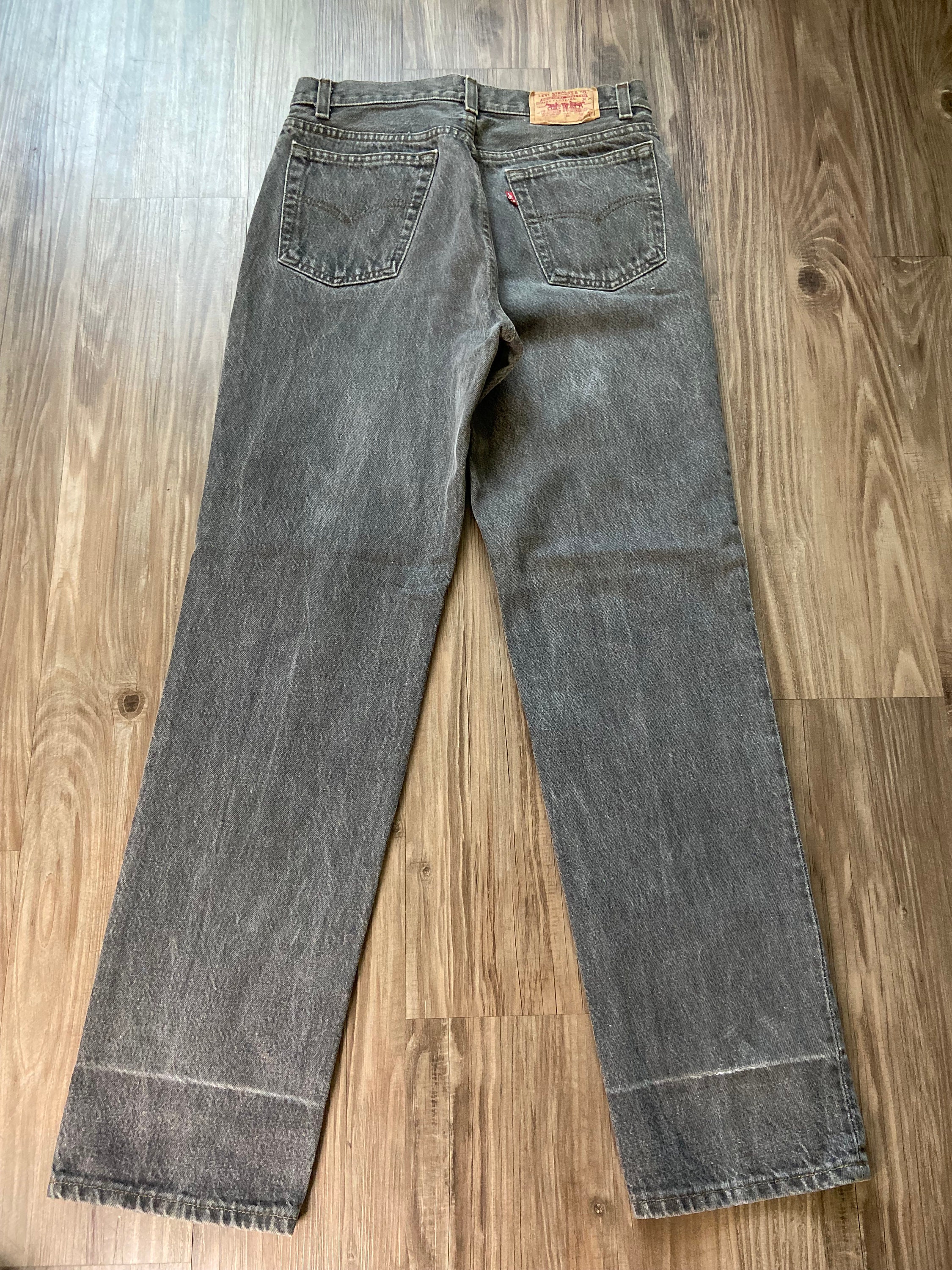 Vintage 501 Levi's Faded Black Denim Jeans - Etsy