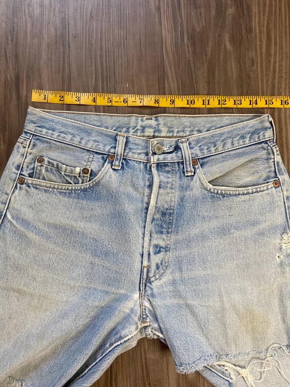 Vintage Levi's BIG E 501 Redlines Broken In Cut O… - image 8