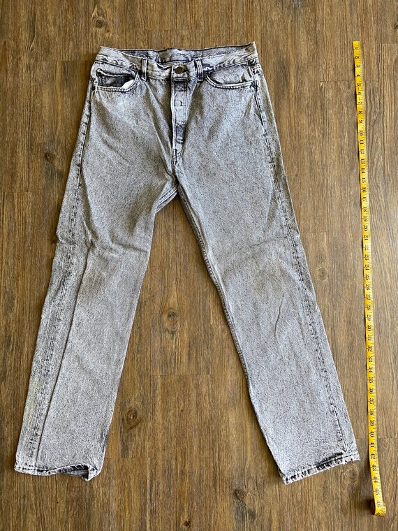 Vintage 501 Levi's Black Cheeky Denim Jeans - image 10