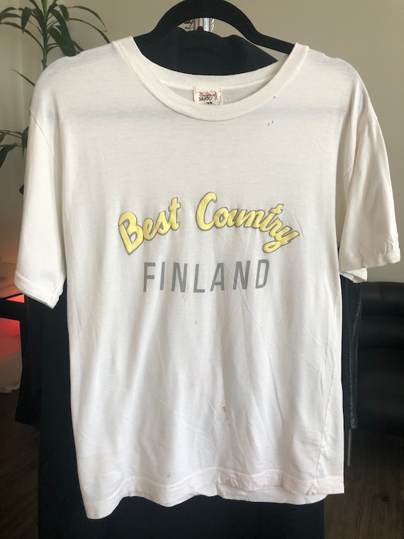 Vintage 1980's "Best Country Finland" Single Stit… - image 1