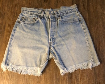 Vintage High Waisted 501 LEVI Button Up Jean Cutoff Shorts