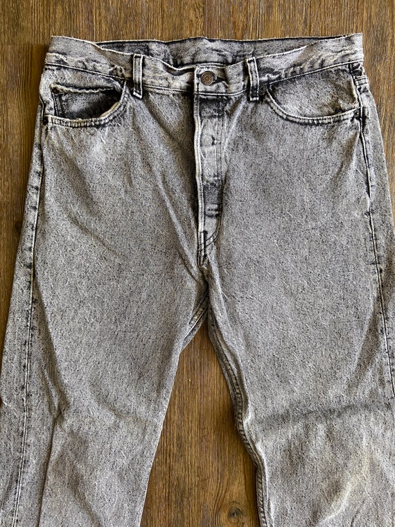 Vintage 501 Levi's Black Cheeky Denim Jeans - image 3