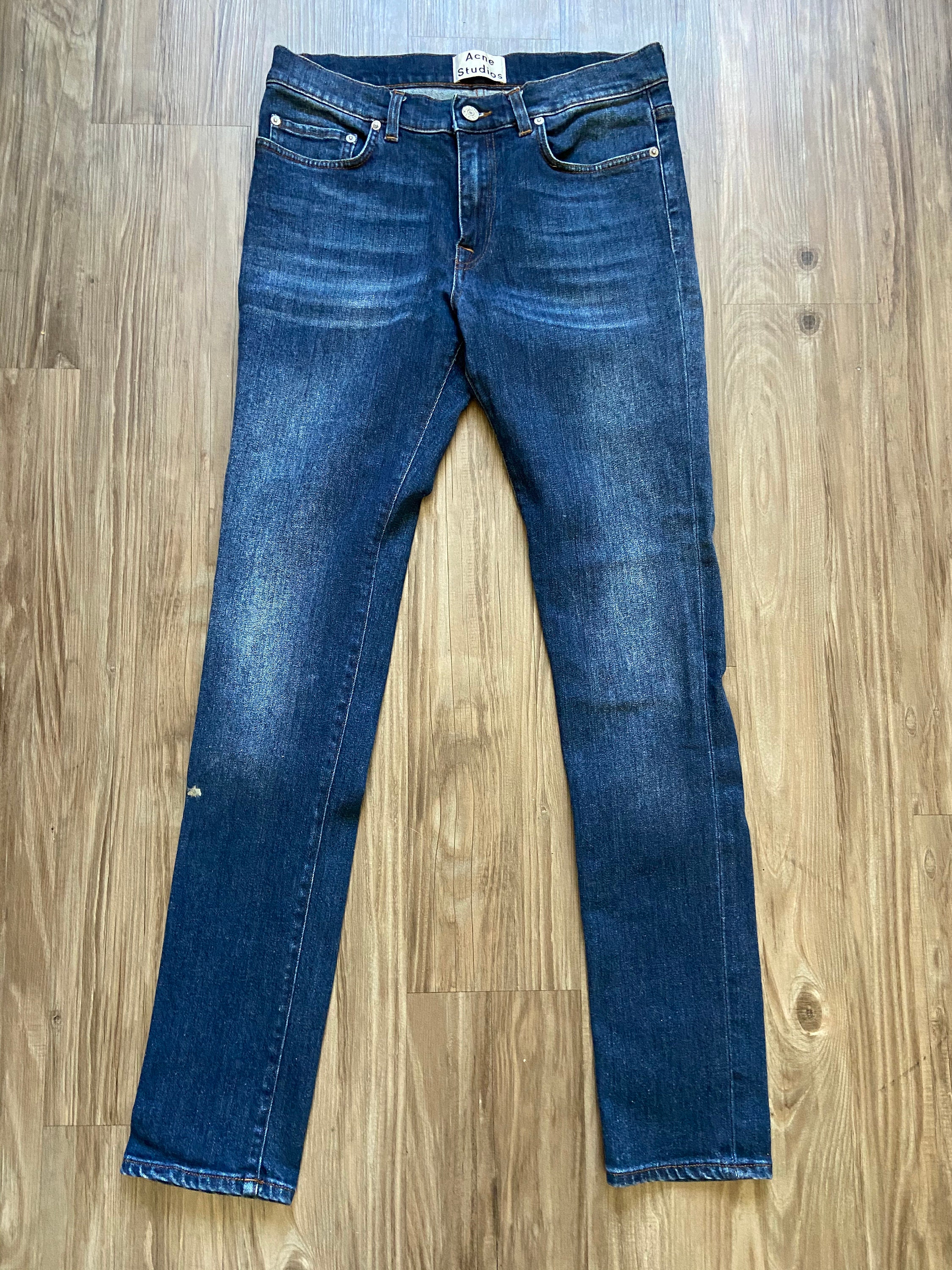 Acne Studios Denim Blue Jeans Style Thin Spaniel Vint - Etsy