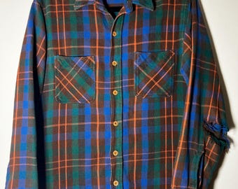 トップス 70s BIGMAC vintage flannel shirt Big Mac 70s Vintage Red Yellow Flannel Shirt Heavyweight