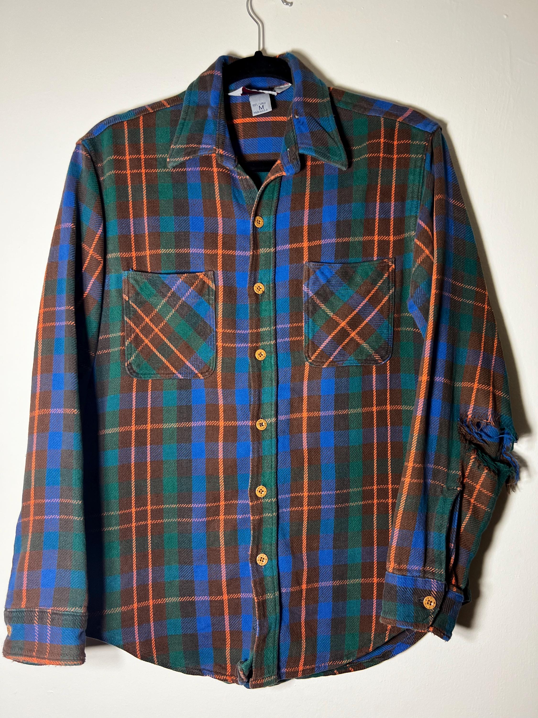 トップス Vintage 80s Plaid BIG MAC Flannel Shirt VTG 80s Big Mac USA Made Plaid Long Sleeve Flannel Shirt XL
