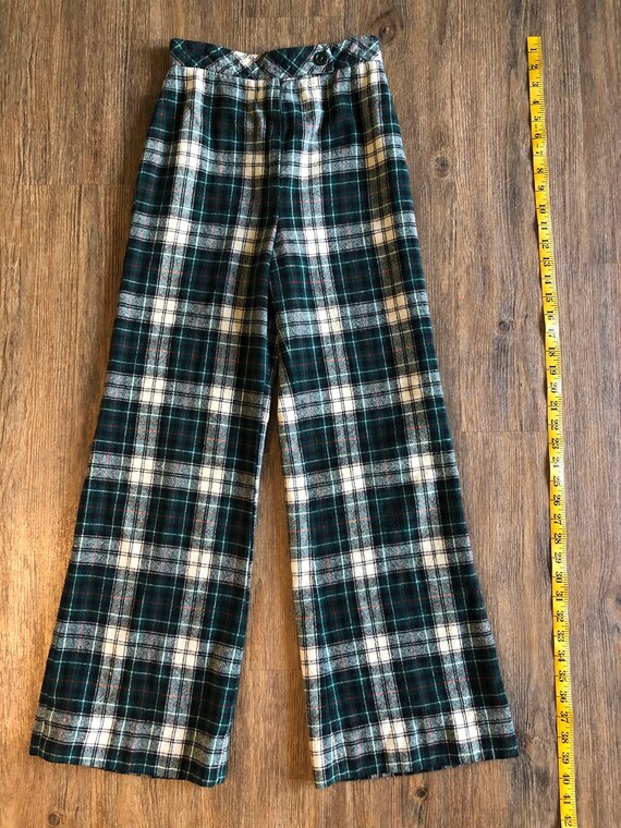 Vintage 1970's JH Collectibles Plaid Bell Bottom … - image 7