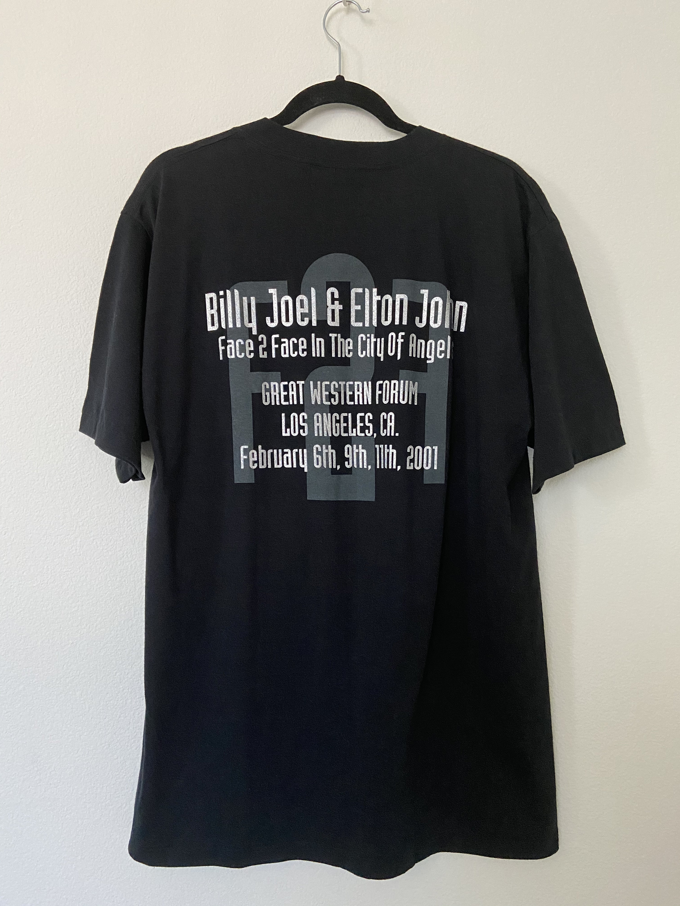 トップス 00s ELTON JOHN BILLY JOEL FACE 2 FACE T Vintage Face 2 Face Billy Joel & Elton John in the City of
