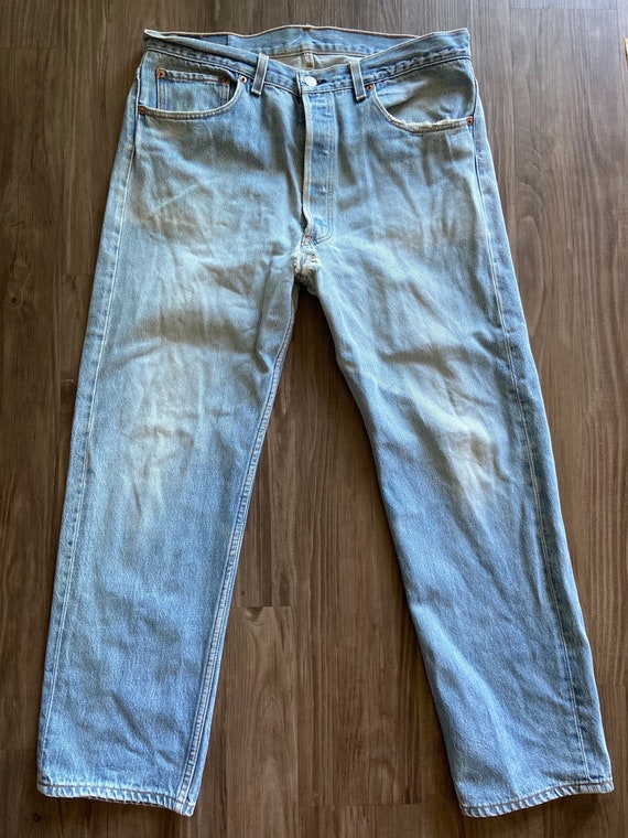 Vintage Light Faded Levi's Denim Jean Pants - image 1