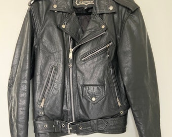 Vintage Leather 2000 Classic Biker Leather Jacket