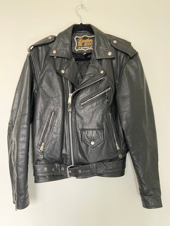 Vintage Leather 2000 Classic Biker Leather Jacket - image 1