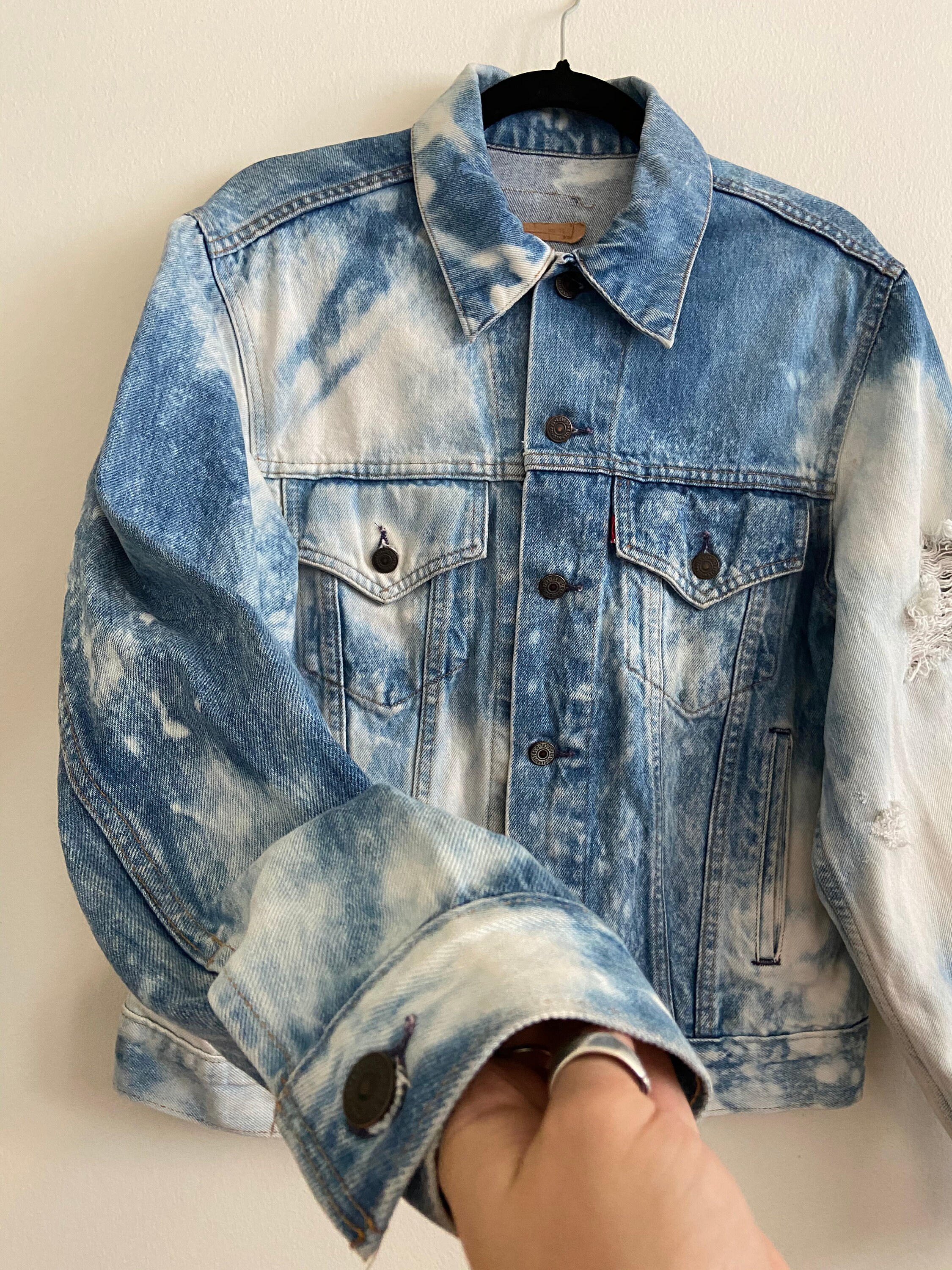 Vintage 4 Pocket Levi's Bleached Denim Jean Jacket - Etsy