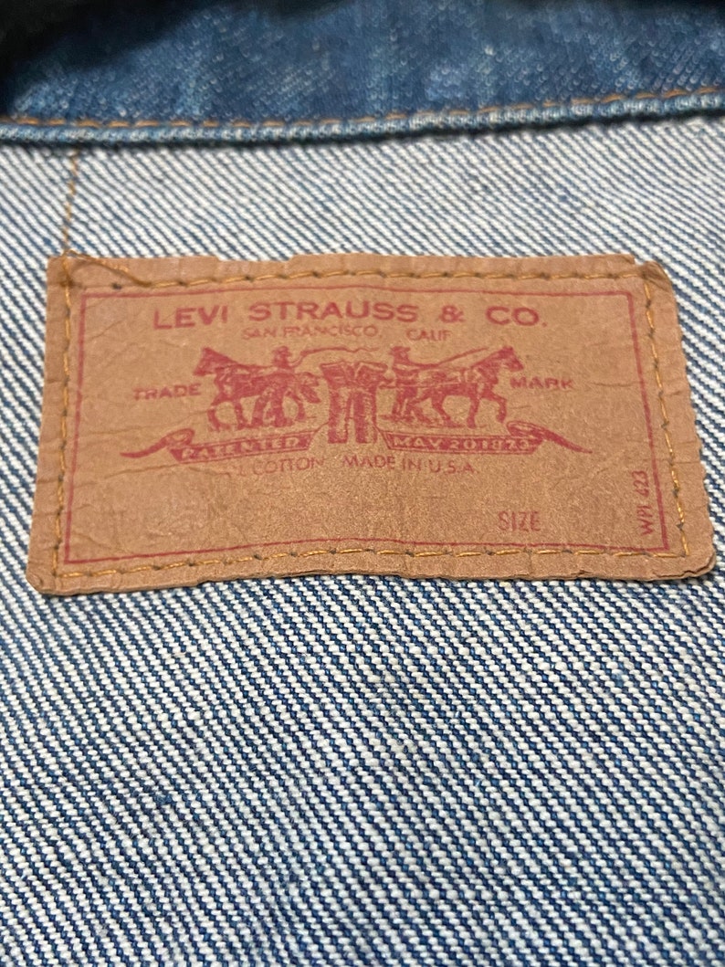 Vintage Levi's 2 Pocket Pin up Graphic Cutoff Sleeveless Denim Jean