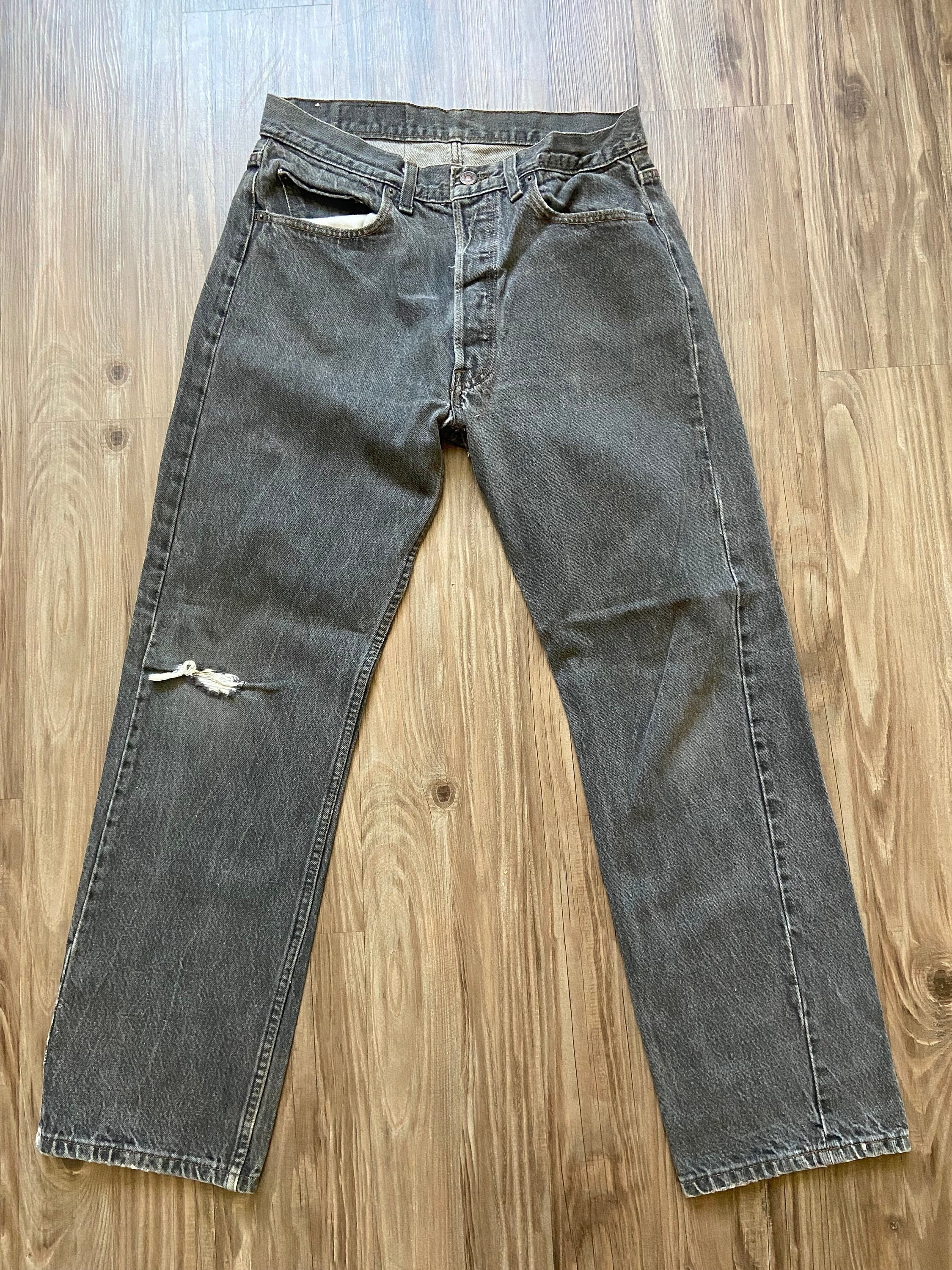 パンツ archive Levi's 501 faded black denim archive Levi's 501 faded black denim