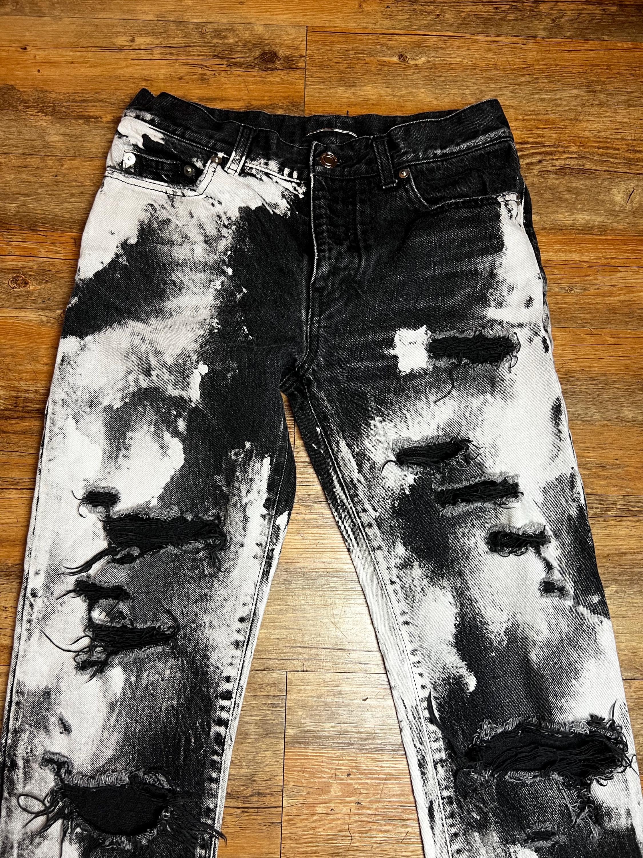 Mens Bleached Jeans