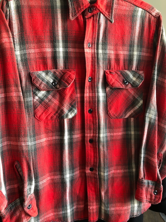 Vintage 1980's-1990's Red, White, and Black Plaid… - image 2