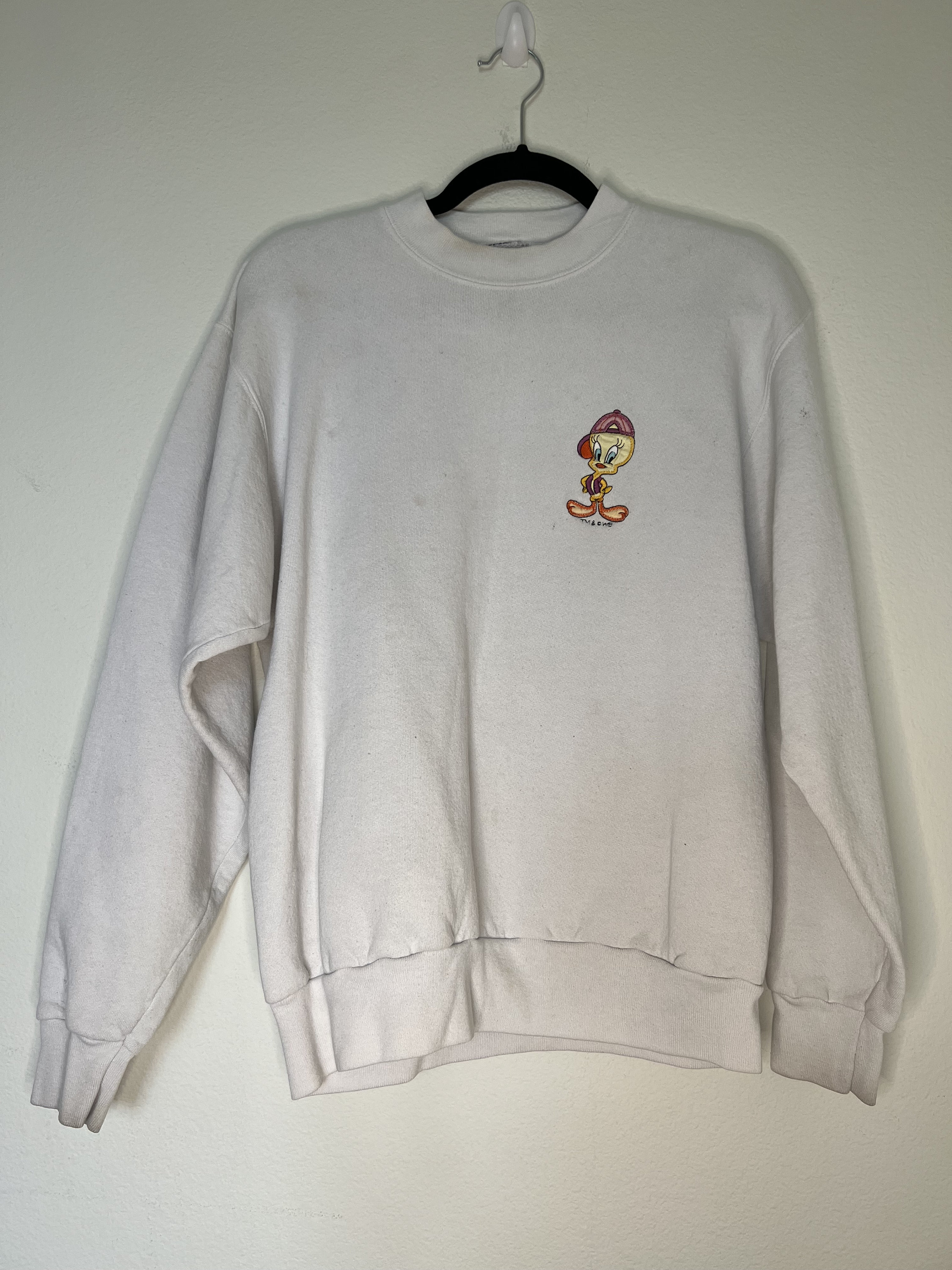 Vintage 1994 Tweety Bird Warner Bros Embroidered Front Double Sided ...