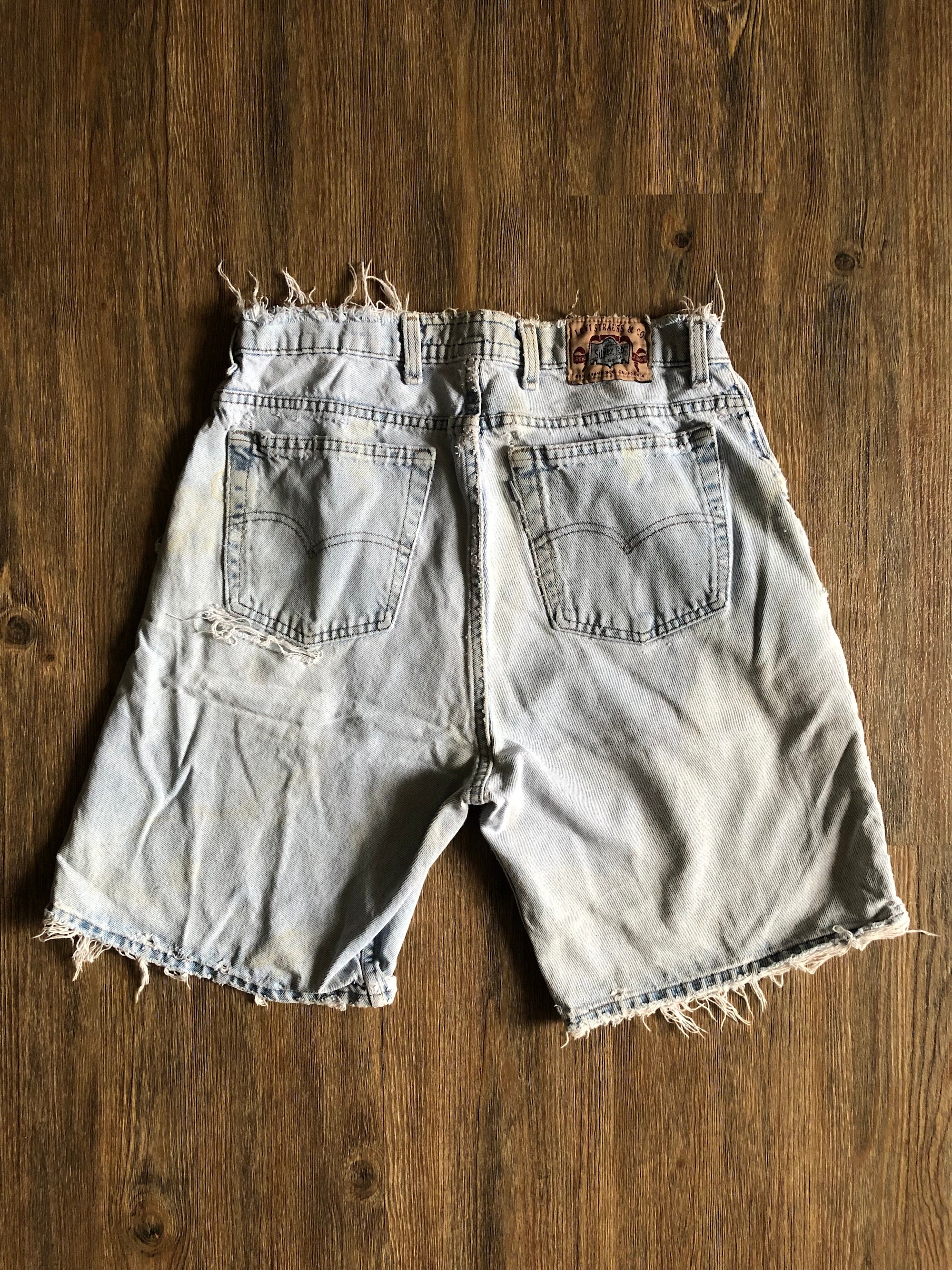 Vintage LEVI Silver Tab Stringy Zipper Fly Jean Shorts - Etsy