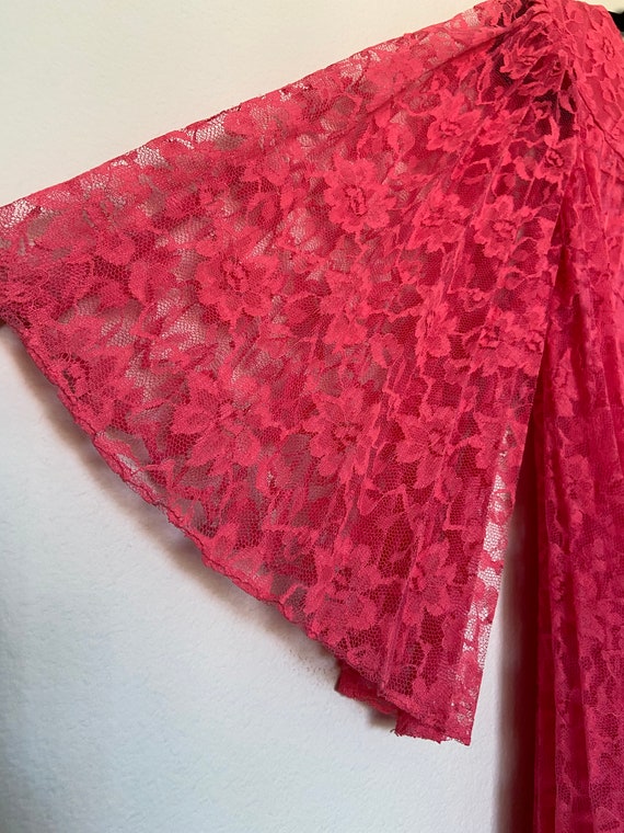 Vintage Lace Hot Pink Party Dress - image 2