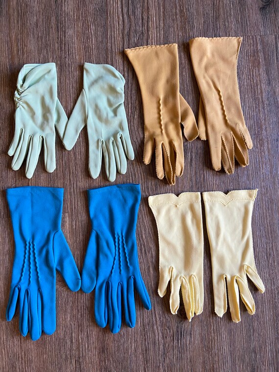 Vintage Lot of Short Earth Tone Gloves