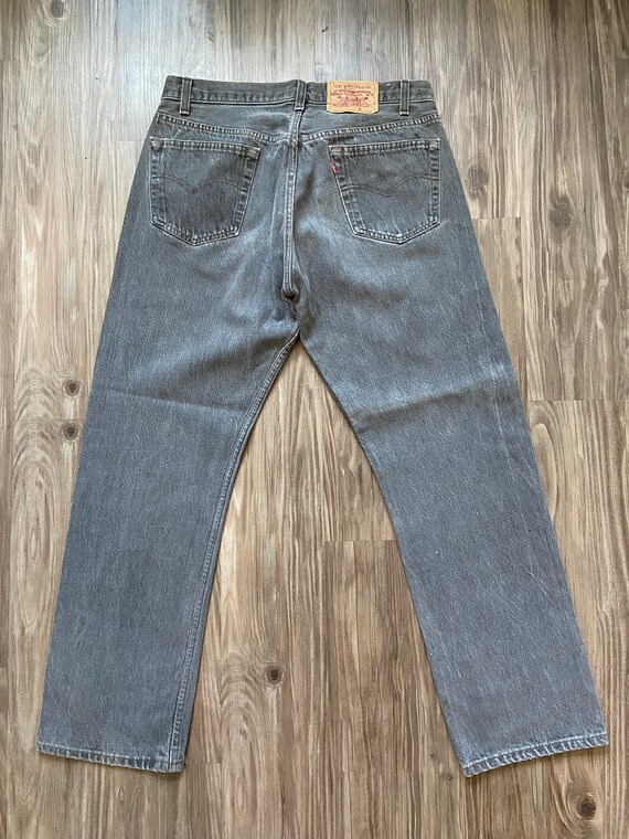 Vintage 501 Black Levi's Medium Wash Denim Jeans - image 4