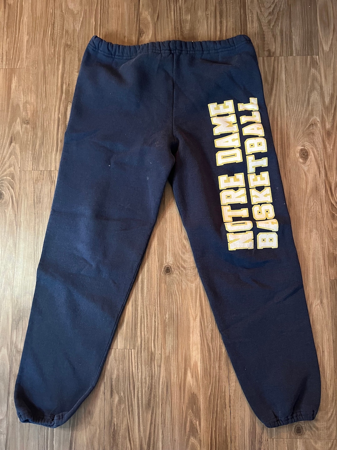Vintage Y2K Notre Dame Basketball Sweatpants Etsy