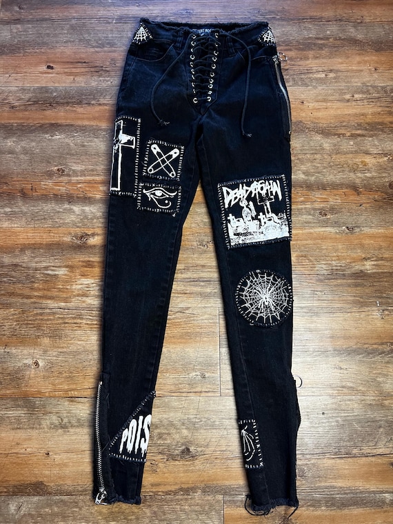 Dolls Kill Current Mood Goth Punk Patchwork Lace … - image 9