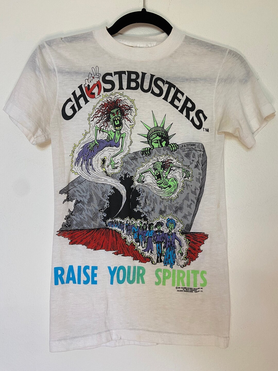 【在庫有】 RARE Vintage 1989 Ghostbusters Movie Raise Your Spirits トップス