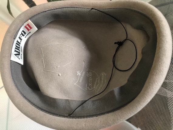 Adolfo II New York Paris hat. Beret style hat. Dark Heather gray. Embellishment Adolfo II | Accessories | Adolfo Ii New York Paris Hat Beret  main image 4
