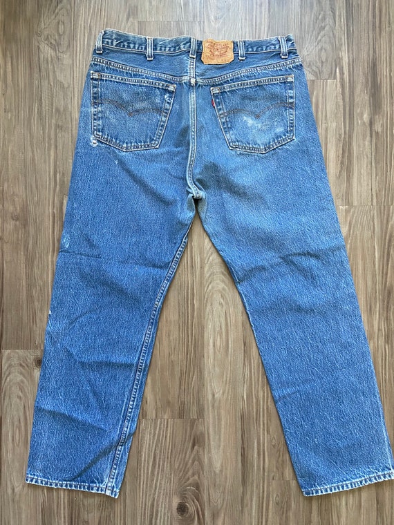 Vintage Levi's 501 Holy Distressed Denim Jeans - image 5