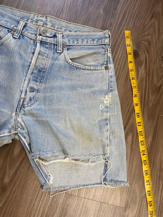 Vintage Levi's BIG E 501 Redlines Broken In Cut O… - image 9