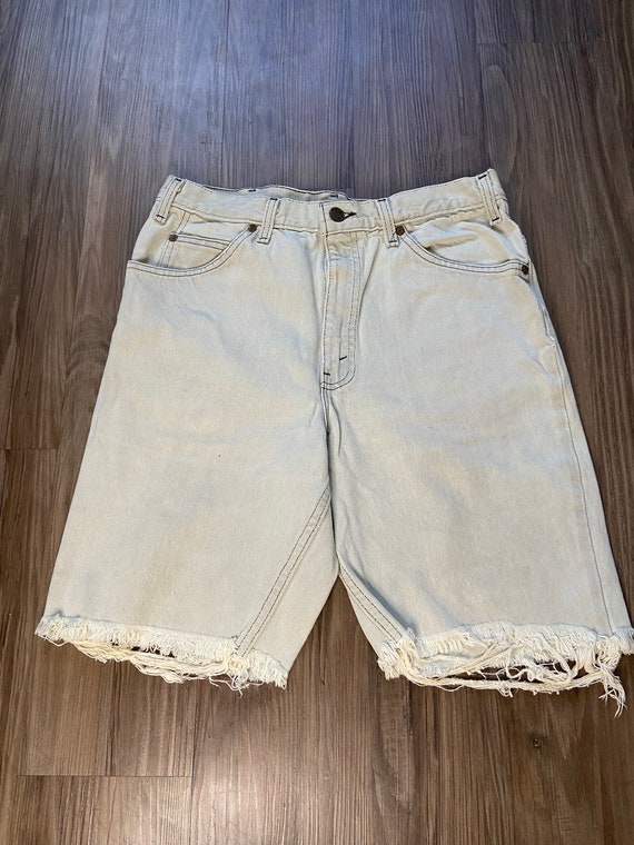 Vintage 1960's-1970's Plain Pockets White Gray Cut